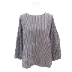 エニィファム anyFam 美品 ブラウス F 青 ブルー ストライプ柄 ボリュームスリーブ 七分袖 6959853 /HW ■GY58のサムネイル