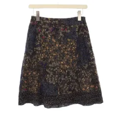 ソニア ソニアリキエル SONIA SONIA RYKIEL フレアスカート ひざ丈 花柄 38 黒 /KH ■ECC001のサムネイル