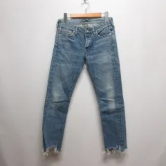 ゴア goa ローライズ カットオフ スキニー デニム パンツ ジーンズ S ブルー ボタンフライ ストレッチのサムネイル
