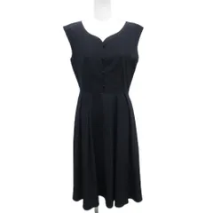 プロポーション ボディドレッシング PROPORTION BODY DRESSING ノースリーブ ワンピース 3 ネイビー 紺 ひざ丈 フレアシルエット /PP ■GY58