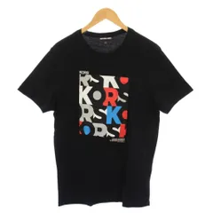 マイケルコース MICHAEL KORS Tシャツ 半袖 クルーネック ロゴ プリント ストレッチ M 黒 ブラック /BB ■ECC001のサムネイル
