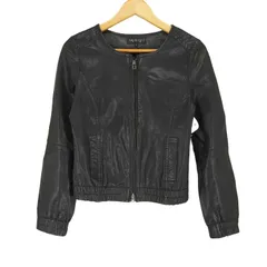 インディヴィ INDIVI lamb leather ノーカラー レザージャケット レディース JPN：38 のサムネイル