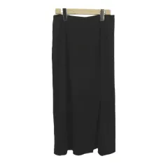 ダナキャランニューヨーク DKNY スカート タイト S 黒 ブラック 無地 ロング ミモレ丈 ストレッチ スリット入り /GR ■GY61のサムネイル
