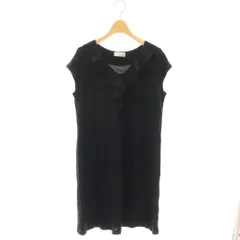 マリクレール MARIE CLAIRE ワンピース 半袖 膝丈 M-L 黒 /NR ■GY59のサムネイル