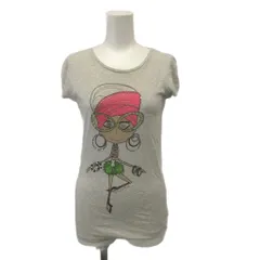 パトリツィアペペ PATRIZIA PEPE Tシャツ カットソー 1 グレー キャラクタープリント ラウンドネック 半袖 /MD ■ECA004のサムネイル