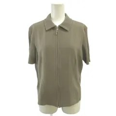 ピエールカルダン Pierre Cardin シャツ M グレージュ 半袖 襟付き ジップアップ /NP ■ECA004のサムネイル