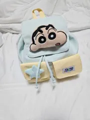 (新品) クレヨンしんちゃん顔ぬいぐるみ 巾着 バックパック バッグ