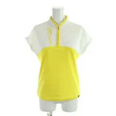 ニューバランス NEW BALANCE GOLF シャツ 0 白 ホワイト 黄 イエロー スタンドカラー ハーフジップ 半袖 /AP ■GY62のサムネイル