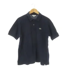 ラコステ LACOSTE ポロシャツ 鹿の子 半袖 ロゴ ワニ 4 紺 ネイビー /CK10 ■ECD001のサムネイル