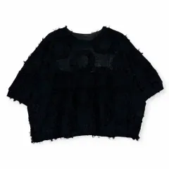 YOHJI YAMAMOTO ヨウジヤマモト オーバーサイズ クロップド パータン ニット 半袖 Tシャツのサムネイル