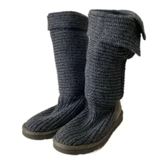 アグ UGG ブーツ ソックスブーツ ロング グレー 24cm ■GY06
