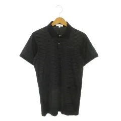 カルバンクラインゴルフ Calvin Klein golf ポロシャツ ゴルフ M 黒 ブラック ボーダー柄 半袖 ロゴ /MN6 ■ECC002のサムネイル