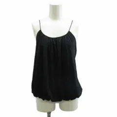 ダナキャランニューヨーク DKNY キャミソール S 黒 ブラック ノースリーブ ギャザーネック /PP ■GY58のサムネイル