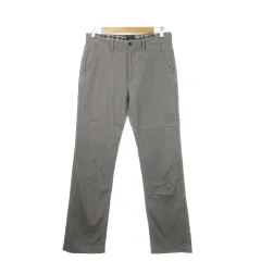 シップス SHIPS ストレートパンツ ロング 裾裏チェック ヘリンボーン柄 ストレッチ M グレー /AH34 ■GY60のサムネイル