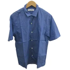 グリーンレーベルリラクシング ユナイテッドアローズ green label relaxing シャツ 半袖 無地 M 青 ブルー /XZ ■ECB002のサムネイル