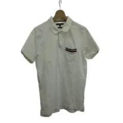 トミーヒルフィガー TOMMY HILFIGER ポロシャツ 半袖 M 白 ホワイト 胸ポケット /PP ■ECA003