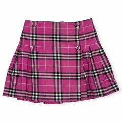 BURBERRY ピンクノバチェック ラップ プリーツ ミニスカート 36 - メルカリ