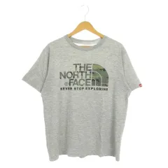 ザノースフェイス THE NORTH FACE Tシャツ L グレー カモフラージュ柄 ロゴ 半袖 ラウンドネック /AH20 ■GY61のサムネイル