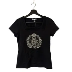 ルイシャンタン Lui Chantant タグ付き Tシャツ カットソー ラインストーン 40 黒 ブラック ■GY61のサムネイル