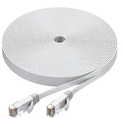 케이블랜 플랫 케이블 CAT6 호환 슬림형 (1, 화이트, 10m)