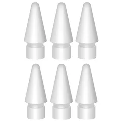 【6個入り】A-pple Pencil 第1/第2世代用 チップ アップルペンシル ペン先 替え芯 交換用 置換用 高感度 静かな 滑り止め iPad Pencil用 予備 書き心地が良い Apple pencil用 第1世代・第2世代に対応 (6個)