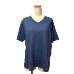 STUDIOUS ステュディオス Vネック Tシャツ 半袖 M 紺 ネイビー 100322015 /MZのサムネイル
