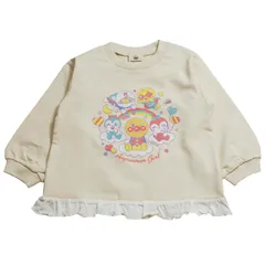 新品 [バンダイ] 【本体綿100％】2026年 春物 アンパンマン 裏毛 集合柄女児 スウェットシャツ アイボリー◇95cm pa3664