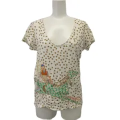 ツモリチサト TSUMORI CHISATO Tシャツ スパンコール ビーズ 刺繍 2 白 ホワイト ドット柄 Uネック 半袖 /YU ■ECA004のサムネイル