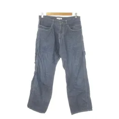アーバンリサーチ URBAN RESEARCH パンツ 38 青 ブルー インディゴ カーゴポケット ワイドシルエット 長ズボン /CK26 ■ECA004のサムネイル