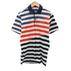 LACOSTE SPORT ポロシャツ 幾何学模様 ネイビー - メルカリ