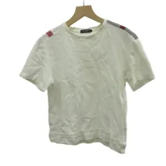 ブラックレーベルクレストブリッジ BLACK LABEL CRESTBRIDGE Tシャツ カットソー リネン混 半袖 クルーネック S 白 ホワイト /XZ ■ECA003