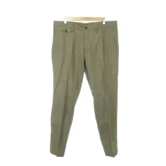 23区 オンワード樫山 HOMME LAND パンツ スラックス テーパード リネン混 フルレングス 52 緑 グリーン /AH4 ■ECA003のサムネイル