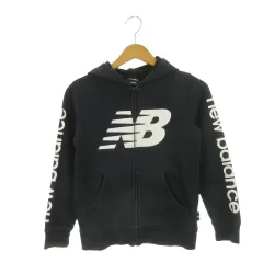 ニューバランス NEW BALANCE パーカー ジャケット スポーツウエア 子ども服（男の子用） 140 黒 ブラック 長袖 ロゴプリント /AH35 ■ECD003
