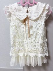 Angelic Pretty フレアスカート ホワイト バックリボン - メルカリ