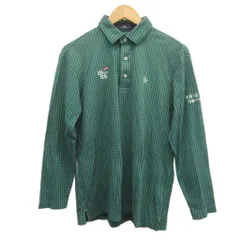 マンシングウェア MUNSINGWEAR シャツ L 緑 グリーン チェック柄 襟付き 長袖 /KK ■ECA004のサムネイル