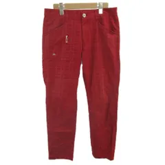 カッパ kappa パンツ 79 赤 レッド 格子柄 チェック ジッパーポケット 長ズボン フルレングス ストレートシルエット /PP ■ECC002のサムネイル
