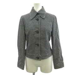 ロペ ROPE ジャケット 上着 9 紺 ネイビー チェック柄 織模様 レギュラーカラー 長袖 /GR ■ECC003のサムネイル