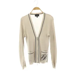 エンポリオアルマーニ EMPORIO ARMANI ICON ジップカーディガン リブ Vネック M グレー 紺 /CX ■ECE003のサムネイル