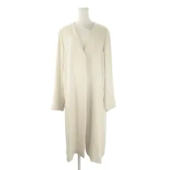 ナチュラルビューティーベーシック NATURAL BEAUTY BASIC コート L グレージュ ノーカラー 長袖 無地 /CK12 ■GY70