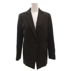 アクアスキュータム AQUASCUTUM テーラードジャケット ブレザー 1B ベロア切替 茶 ブラウン /FF ■GY62のサムネイル
