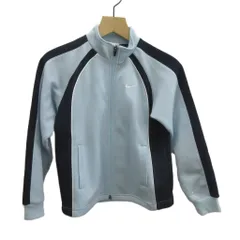 ナイキ NIKE 子供服 ジャケット 上着 XS 130 青 ブルー 長袖 スタンドカラー 配色切り替え /KK ■ECA003