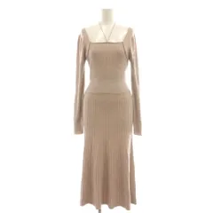 ジルバイジルスチュアート JILL by JILLSTUART リブニットワンピース くすみピンク 長袖 ロング丈 /AG ■GY58