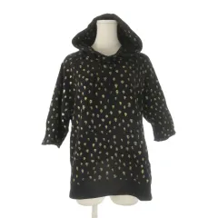 ツモリチサト TSUMORI CHISATO スウェットトレーナー パーカー 黒 ブラック フード付き スカル柄 七分袖 /CK37 ■GY70のサムネイル