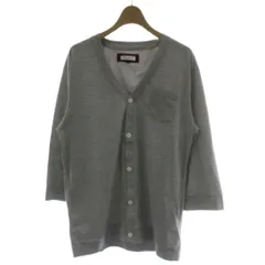 アー・ヴェ･ヴェ オム ミッシェルクラン a.v.v HOMME カーディガン XL グレー 無地 Vネック 七分袖 /GG ■GY59のサムネイル