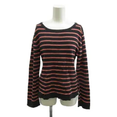 ソニア ソニアリキエル SONIA SONIA RYKIEL カットソー 44 ピンク 黒 ブラック ボーダー柄 ラウンドネック 長袖 Tシャツ /PP ■GY99のサムネイル