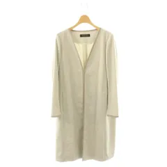 ユナイテッドアローズ UNITED ARROWS クローゼットストーリー closet story ノーカラーコート L ライトベージュ ライトグレー 長袖 パイピングデザイン /OK ■OS ■GY59
