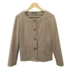 エディーバウアー EDDIE BAUER ジャケット 上着 P4 茶 ブラウン ベージュ 無地 ノーカラー 長袖 /YU ■ECB002のサムネイル