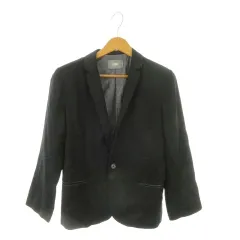 ザディグ エ ヴォルテール ZADIG & VOLTAIRE ジャケット 上着 38 黒 ブラック 総裏地 無地 ノッチドラペル 七分袖 /MN29 ■ECB001のサムネイル