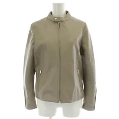 アイテムズ アーバンリサーチ ITEMS URBANRESEARCH ラムレザーシングルライダースジャケット アウター M モカ 無地 スタンドカラー 長袖 IT16-27A007 /GG ■ECC002のサムネイル