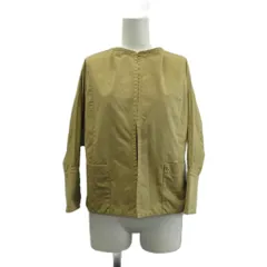 アナカ Unaca ジャケット 上着 38 ベージュ ノーカラー 長袖 パッチポケット /PP ■ECA004のサムネイル